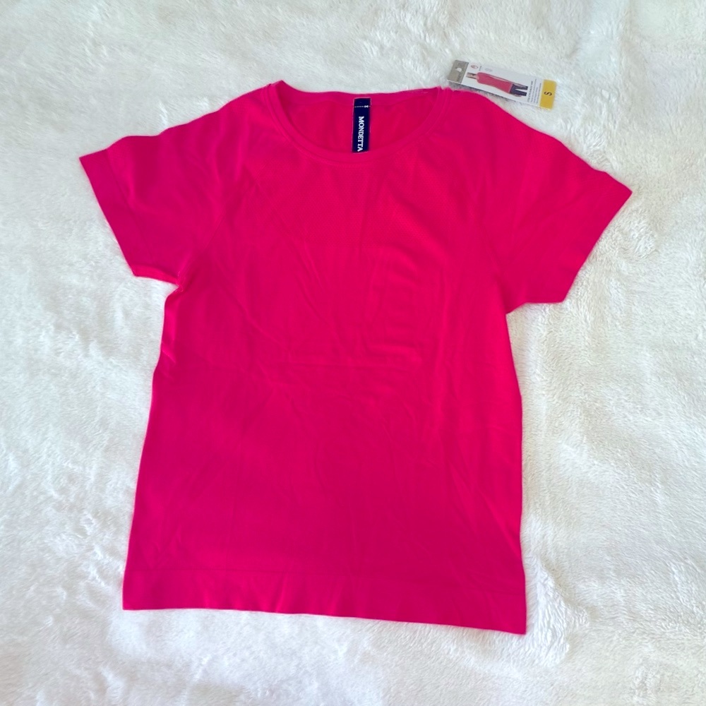 NWT Mondetta Women’s Fitted Active Pink T-Shirt, S